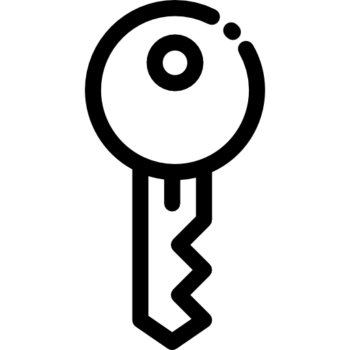 clé de la porte Detailed Rounded Lineal Icône