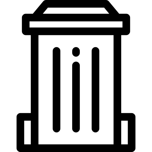 secchio della spazzature Detailed Rounded Lineal icona