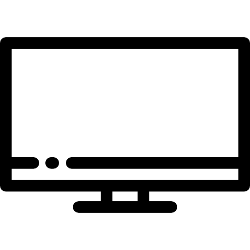 telewizory Detailed Rounded Lineal ikona