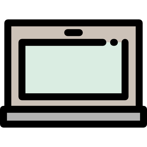 Laptop computer Detailed Rounded Lineal color icon