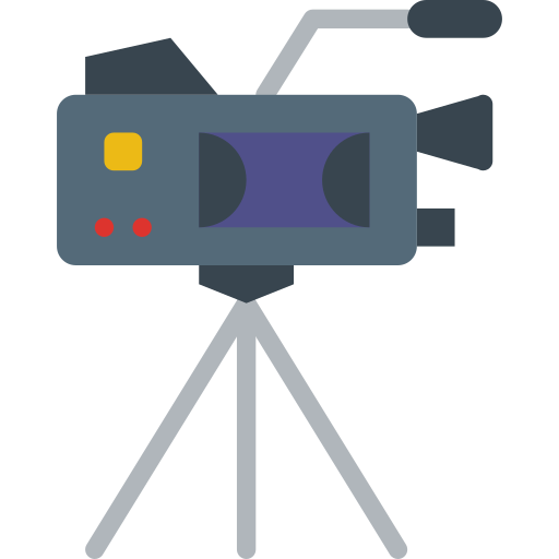 kamera wideo Basic Miscellany Flat ikona
