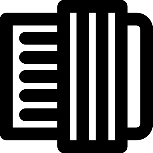 accordeon Basic Black Outline icoon