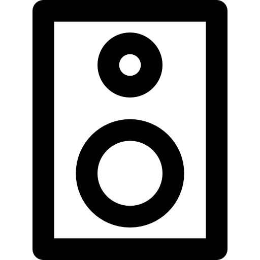 Speaker Basic Black Outline icon