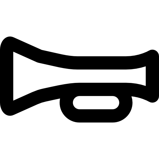 Trumpet Basic Black Outline icon