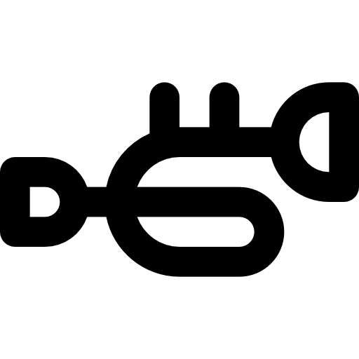 trompeta Basic Black Outline icono