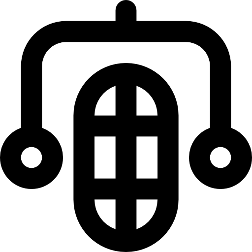 micrófono Basic Black Outline icono