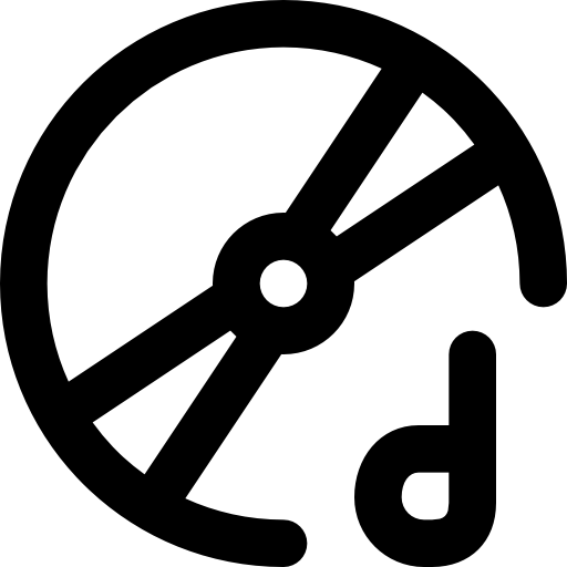 Compact disc Basic Black Outline icon