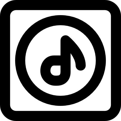 Music file Basic Black Outline icon