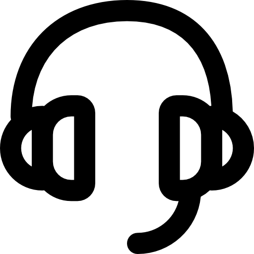 auriculares Basic Black Outline icono