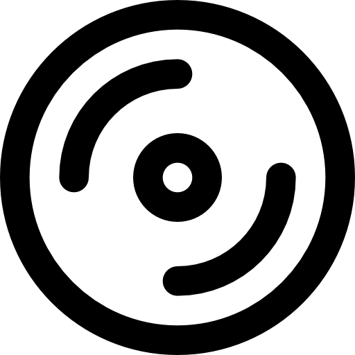 disco compacto Basic Black Outline icono