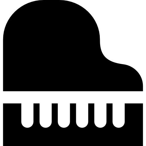 Piano Basic Black Solid icon