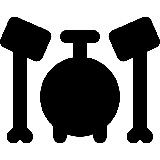 Drum Basic Black Solid icon
