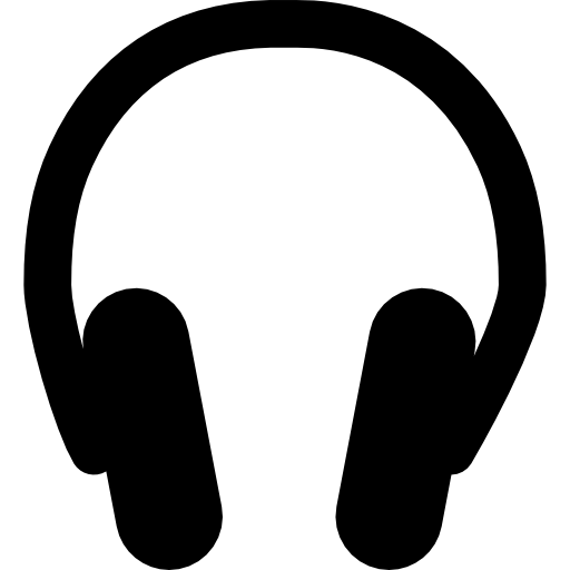Headphones Basic Black Solid icon