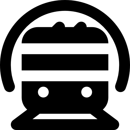 train Basic Black Solid Icône