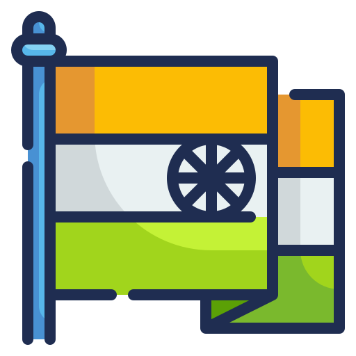 인도 국기 Wanicon Lineal Color icon