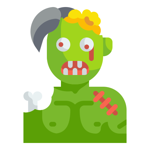 zombie Wanicon Flat icoon