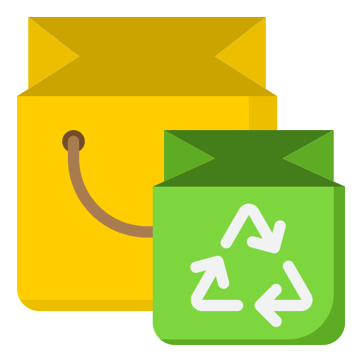 Recycle bag srip Flat icon