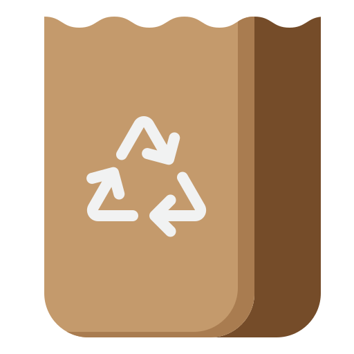 torba z recyklingu srip Flat ikona