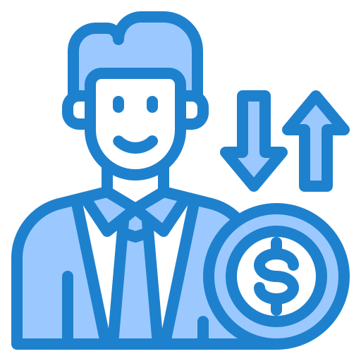 재정적 인 srip Blue icon