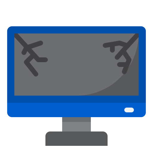 schermo del computer srip Flat icona