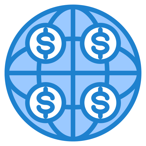 Światowy srip Blue ikona