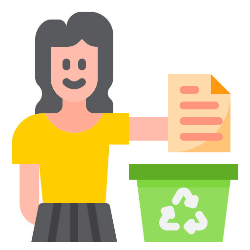Recycle bin srip Flat icon