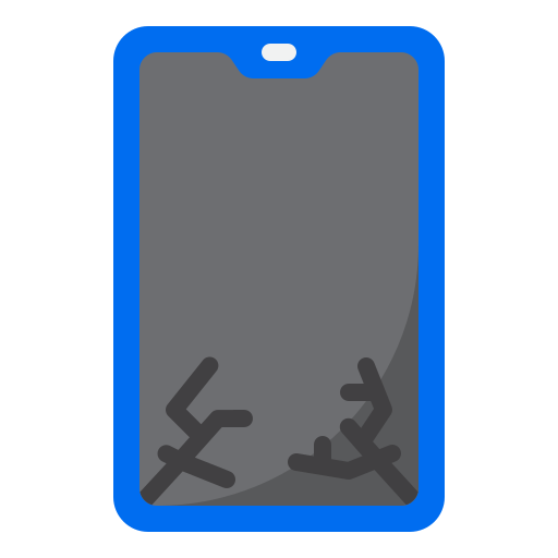 smartphone kaputt srip Flat icon