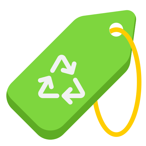 Eco tag srip Flat icon