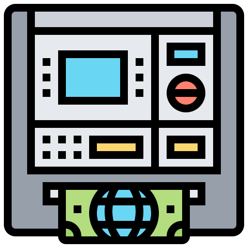 geldautomaat Meticulous Lineal Color icoon