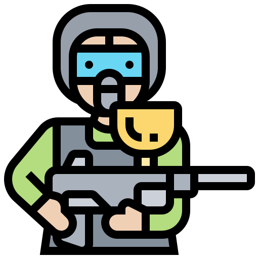 paintball Meticulous Lineal Color icon