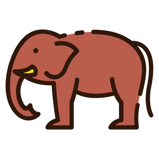 Elephant Good Ware Lineal Color icon