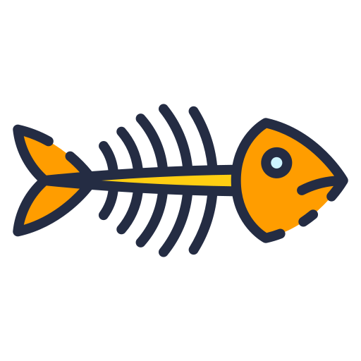 Fish bone Good Ware Lineal Color icon