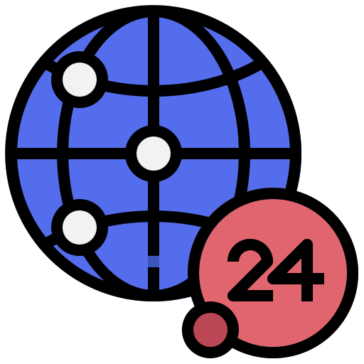 24 horas Surang Lineal Color icono
