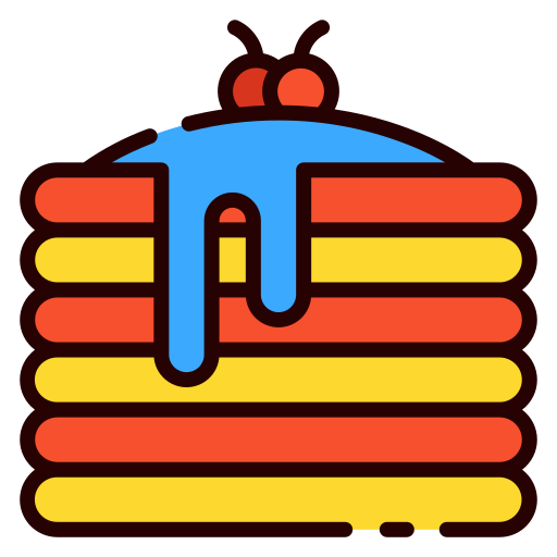 Pancakes Good Ware Lineal Color icon