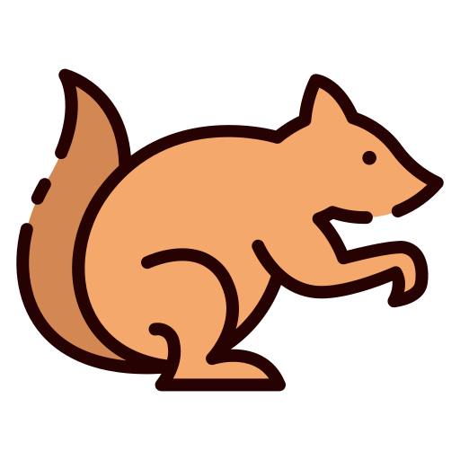 Squirrel Good Ware Lineal Color icon