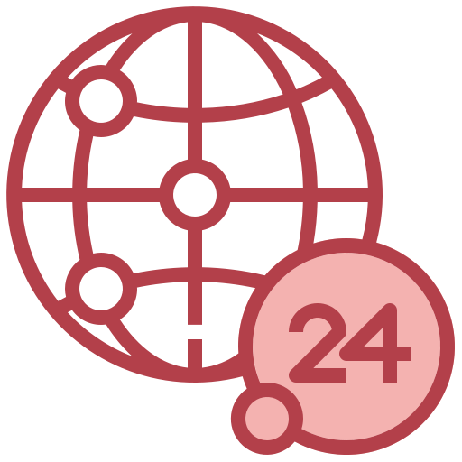 24 hours Surang Red icon