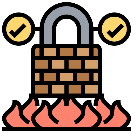 firewall Meticulous Lineal Color icon