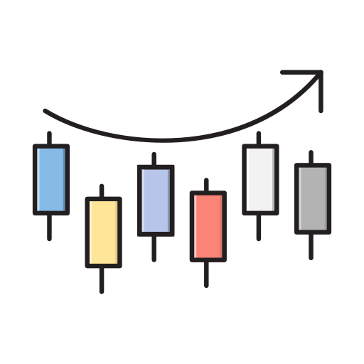 graph Vector Stall Lineal Color icon