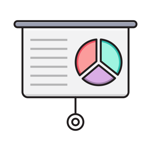 Presentation Vector Stall Lineal Color icon