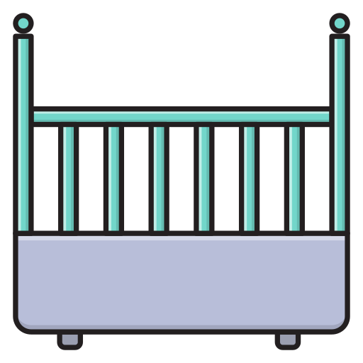 Cradle Vector Stall Lineal Color icon