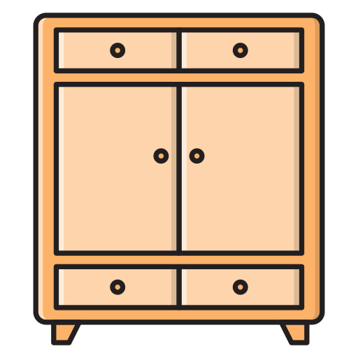 schrank Vector Stall Lineal Color icon