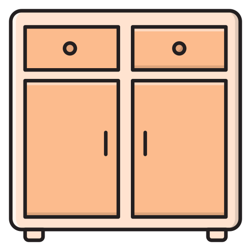 cajón Vector Stall Lineal Color icono