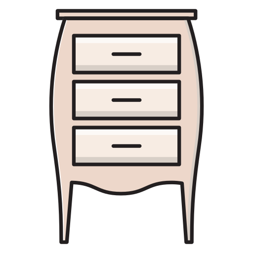 Cabinet drawer Vector Stall Lineal Color icon