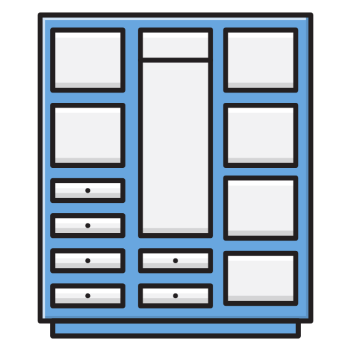 schublade Vector Stall Lineal Color icon