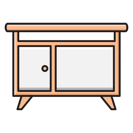 muebles para el hogar Vector Stall Lineal Color icono
