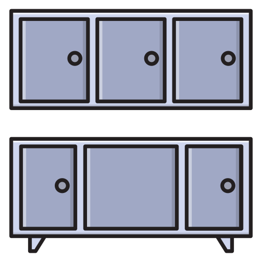 내각 Vector Stall Lineal Color icon
