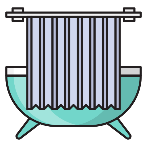 Bathtub Vector Stall Lineal Color icon