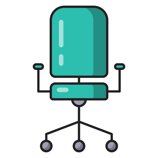 Chair Vector Stall Lineal Color icon