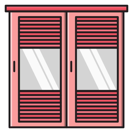 gabinete Vector Stall Lineal Color icono
