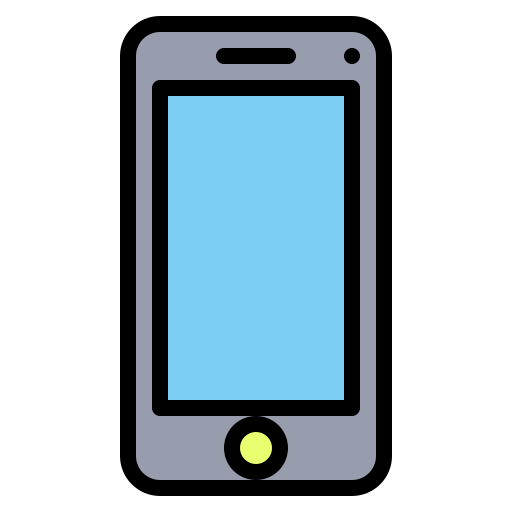 téléphone portable Generic Outline Color Icône